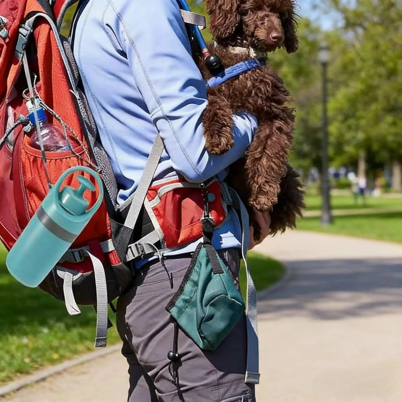 Portable No Touch Dog Pooper Scooper With Waste Bag Holder