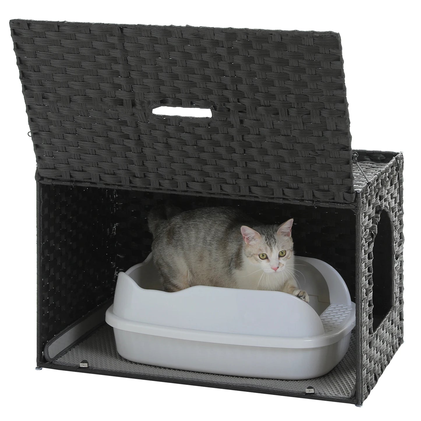 PAWZ Road Rattan Cat Litter Box Enclosure