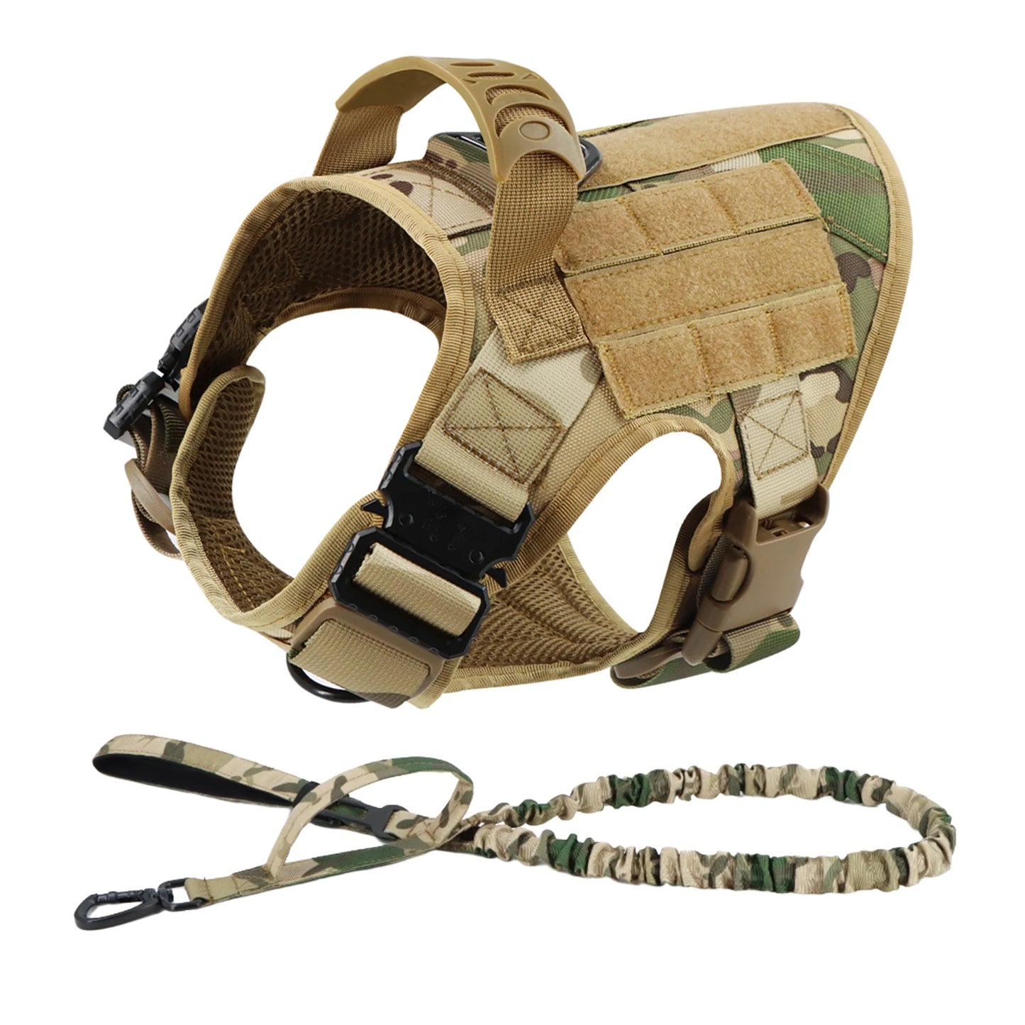 PETRAVEL Tactical Dog Harness Leash Set for Working Dogs