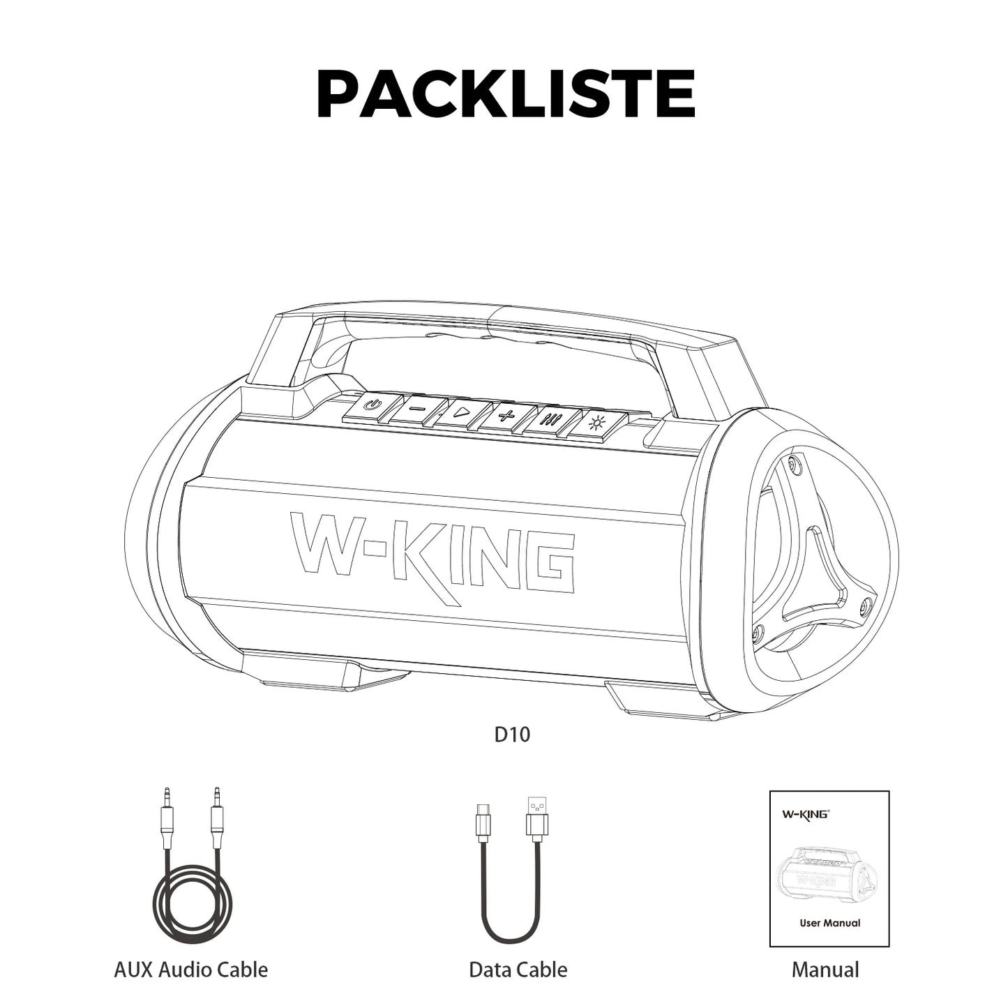 W-KING 70W Bluetooth Portable Speaker with Subwoofer