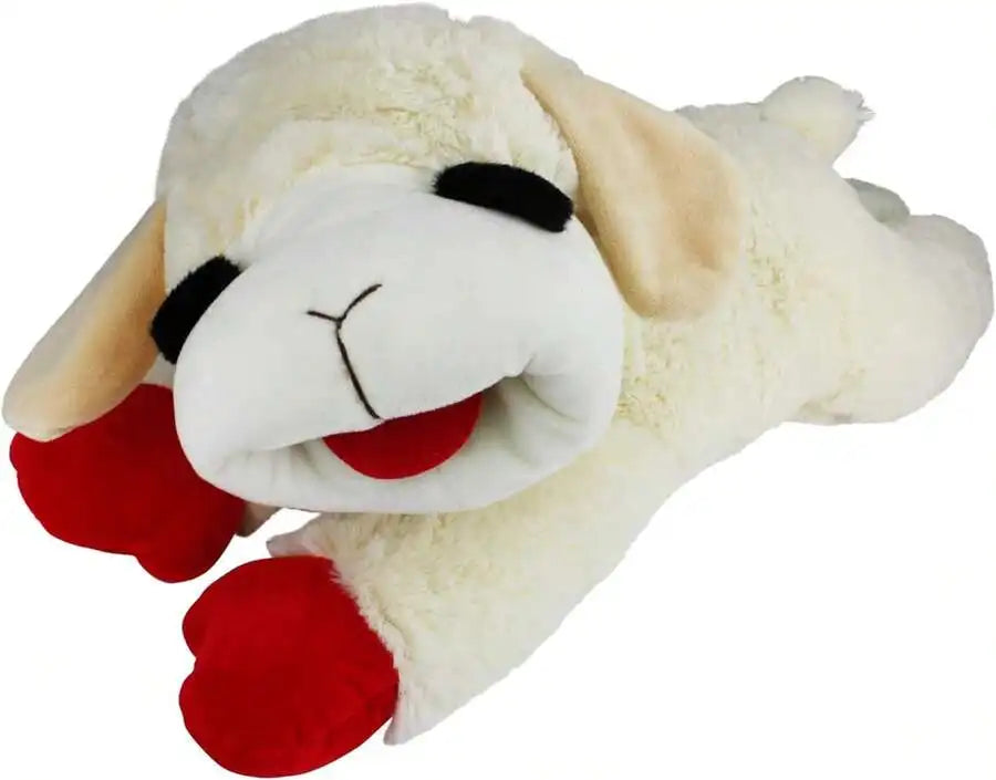 Soft Plush Lamb Dog Toy With Squeaker For Gentle Play