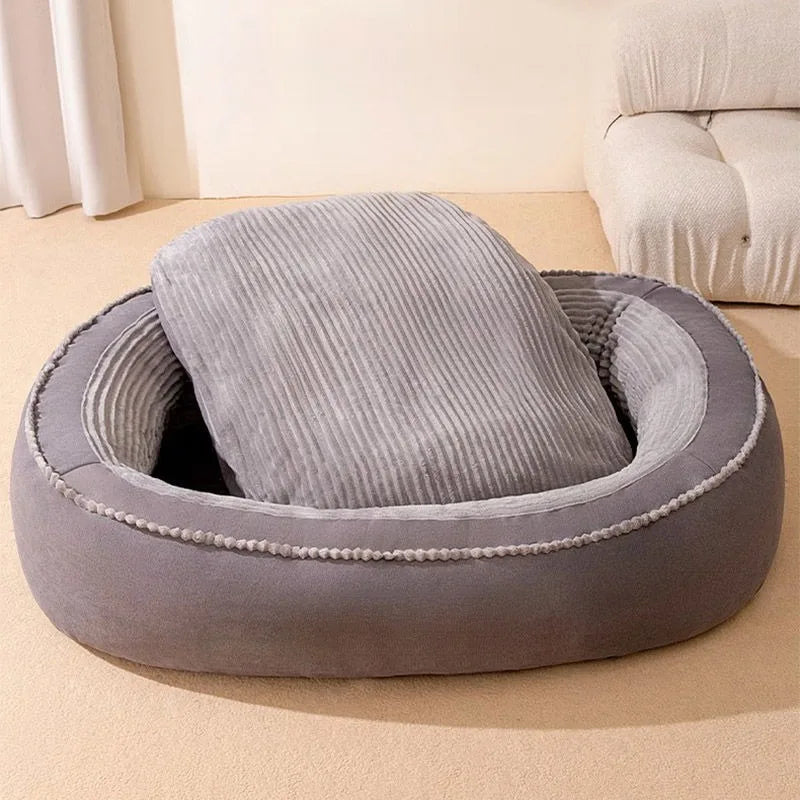 Donut Shaped Dog Cat Pet Bed Soft Washable Cushion
