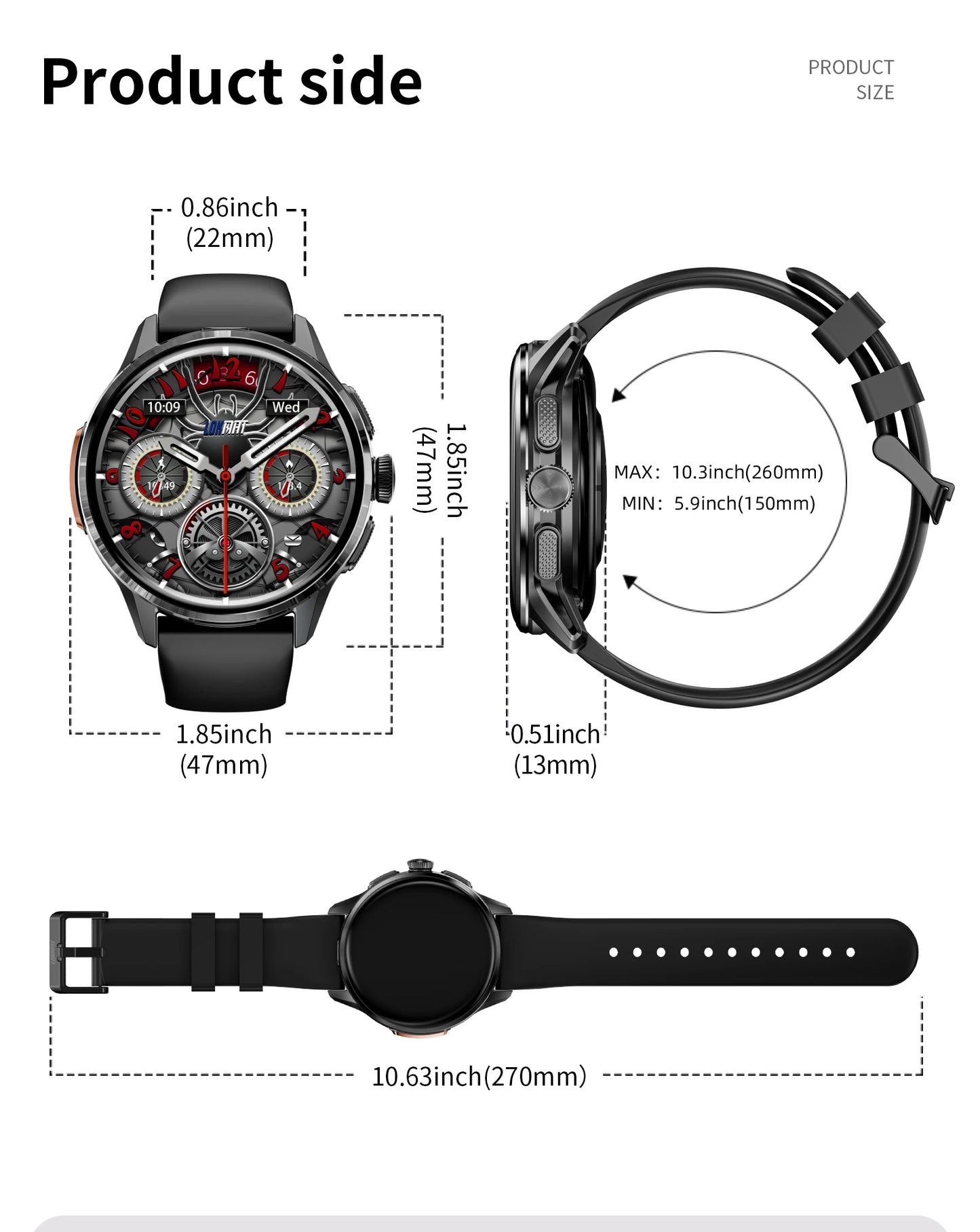 LOKMAT APPLLP 3 Android Smartwatch With 4G And Camera