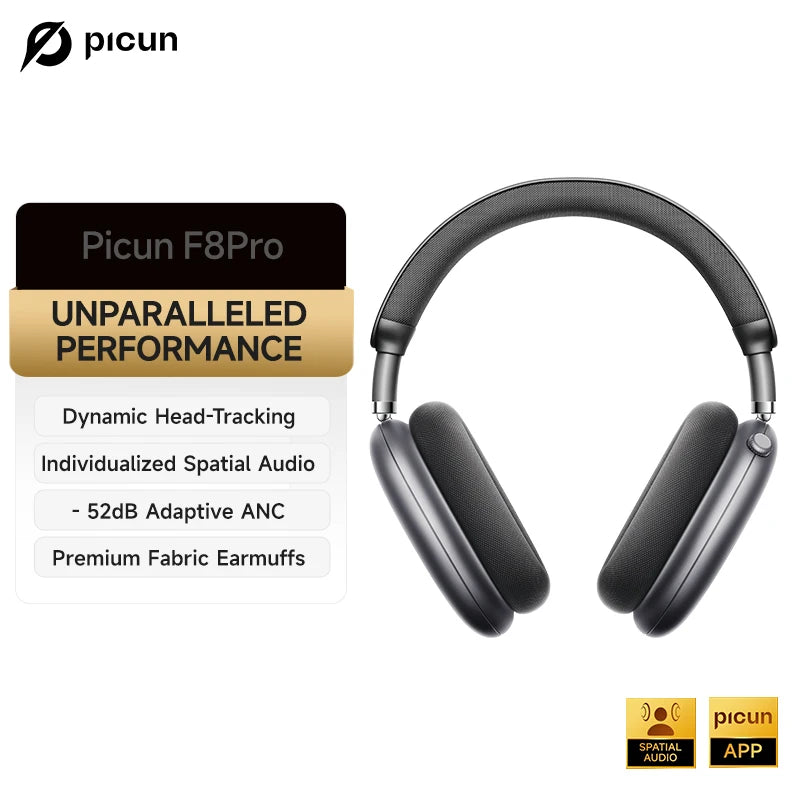Picun F8 Pro ANC Wireless Headphones With Spatial Audio