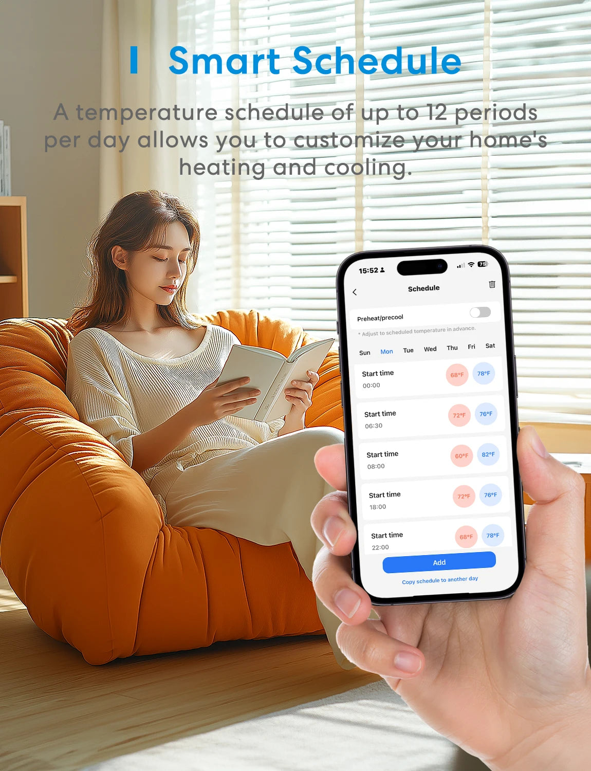 Meross Matter Smart US WiFi Thermostat For Alexa HomeKit