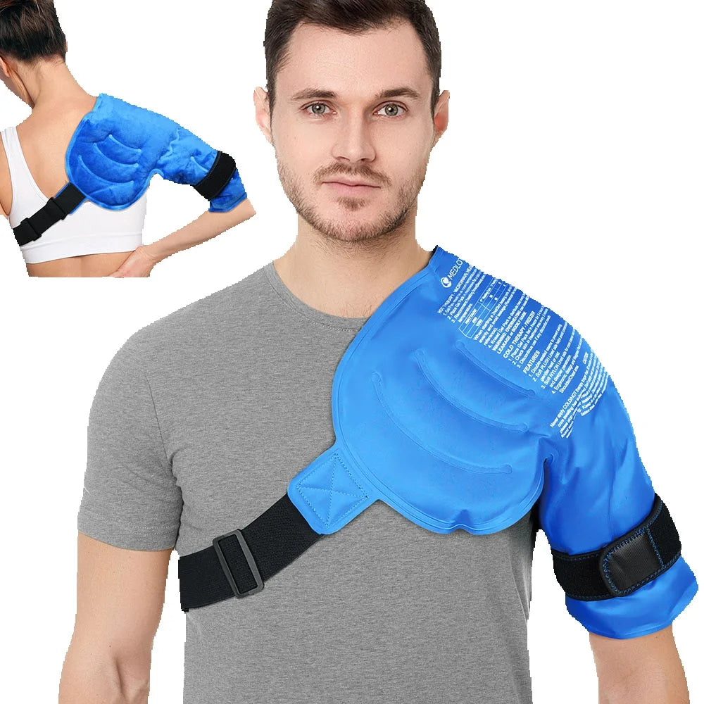 Shoulder Ice Pack Wrap For Cold Therapy Pain Relief With Contoured Fit And Secure Strap