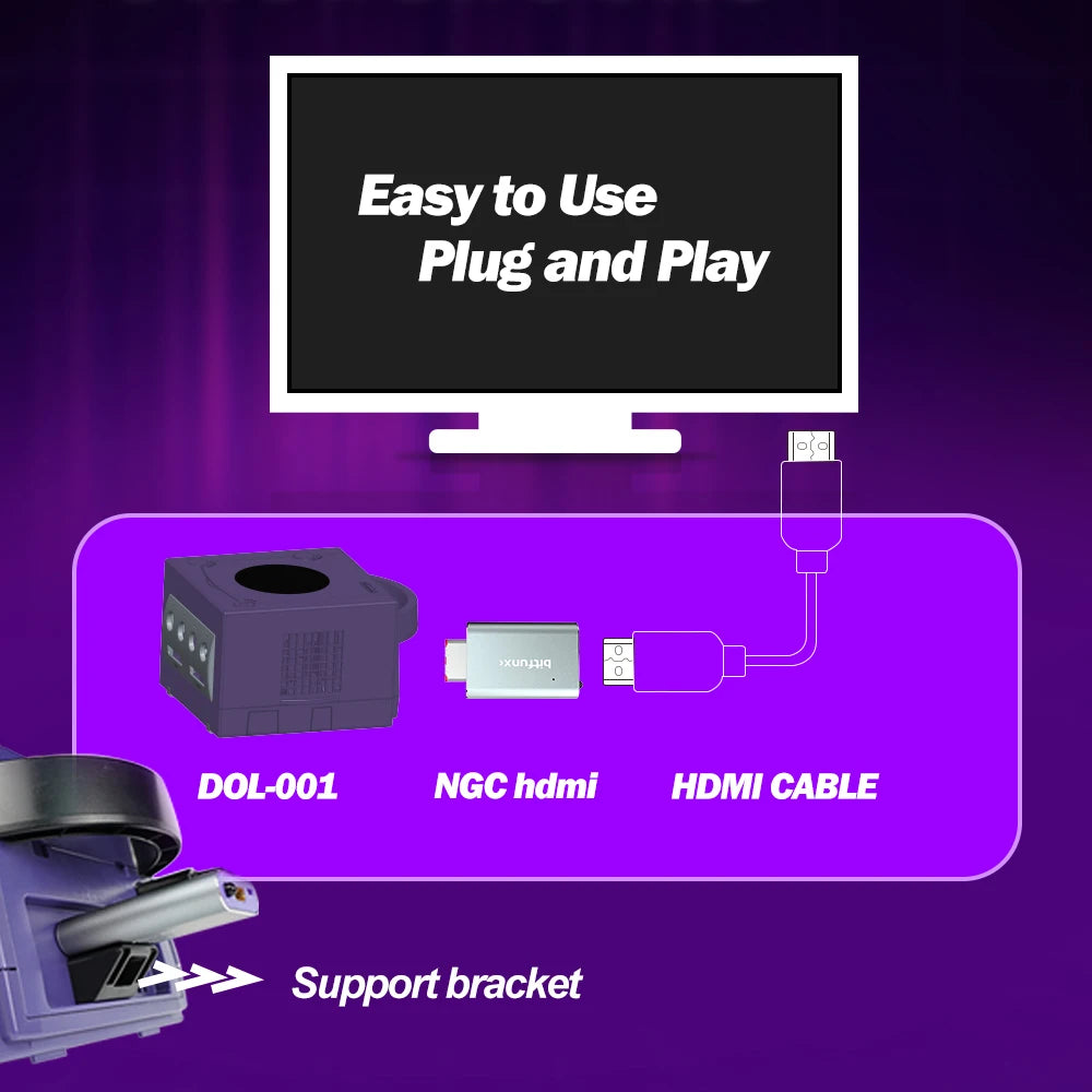 BitFunx NGC HDMI Converter Adapter for GameCube Consoles