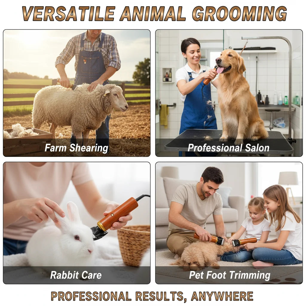 Bymaocar Electric Pet Clipper 55W Corded For Dogs Sheep Goats Low Noise US Plug