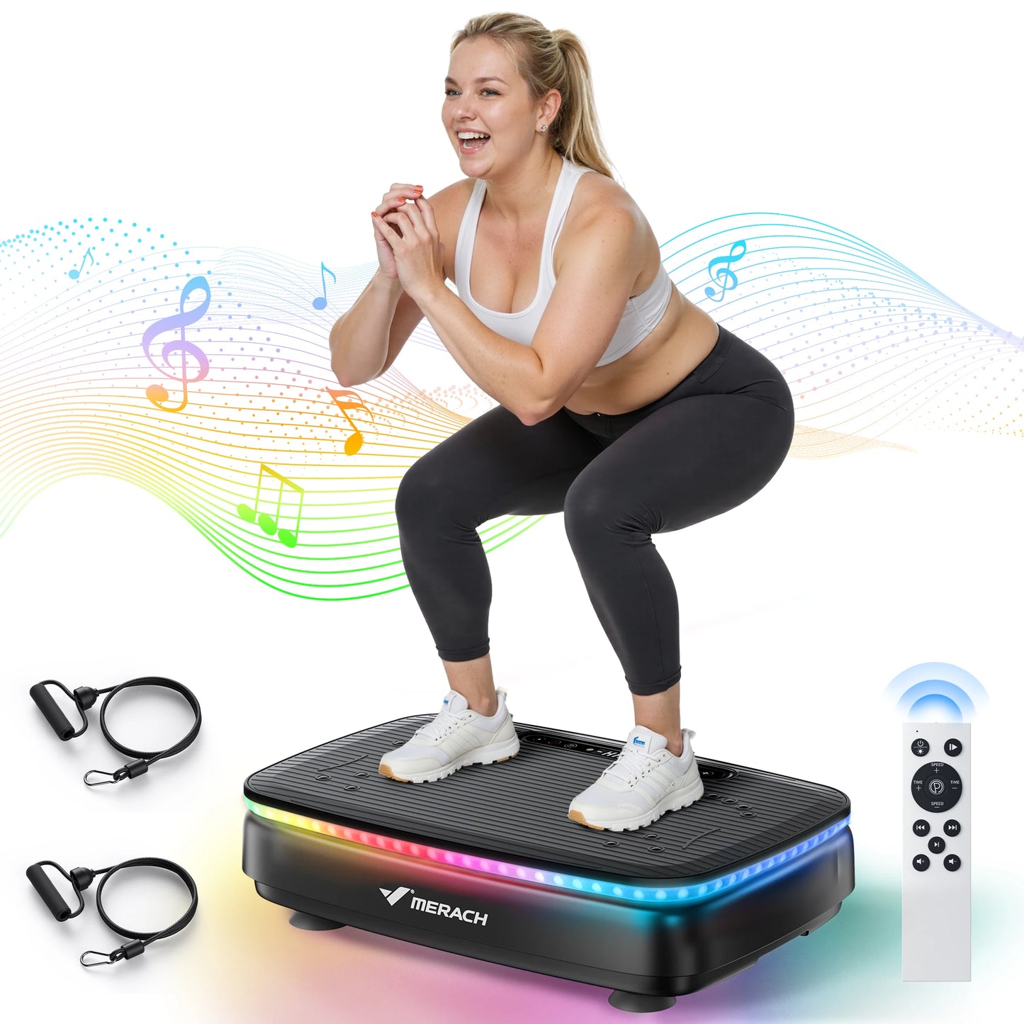 MERACH Vibration Plate Exercise Machine With Power Vibrate Platform
