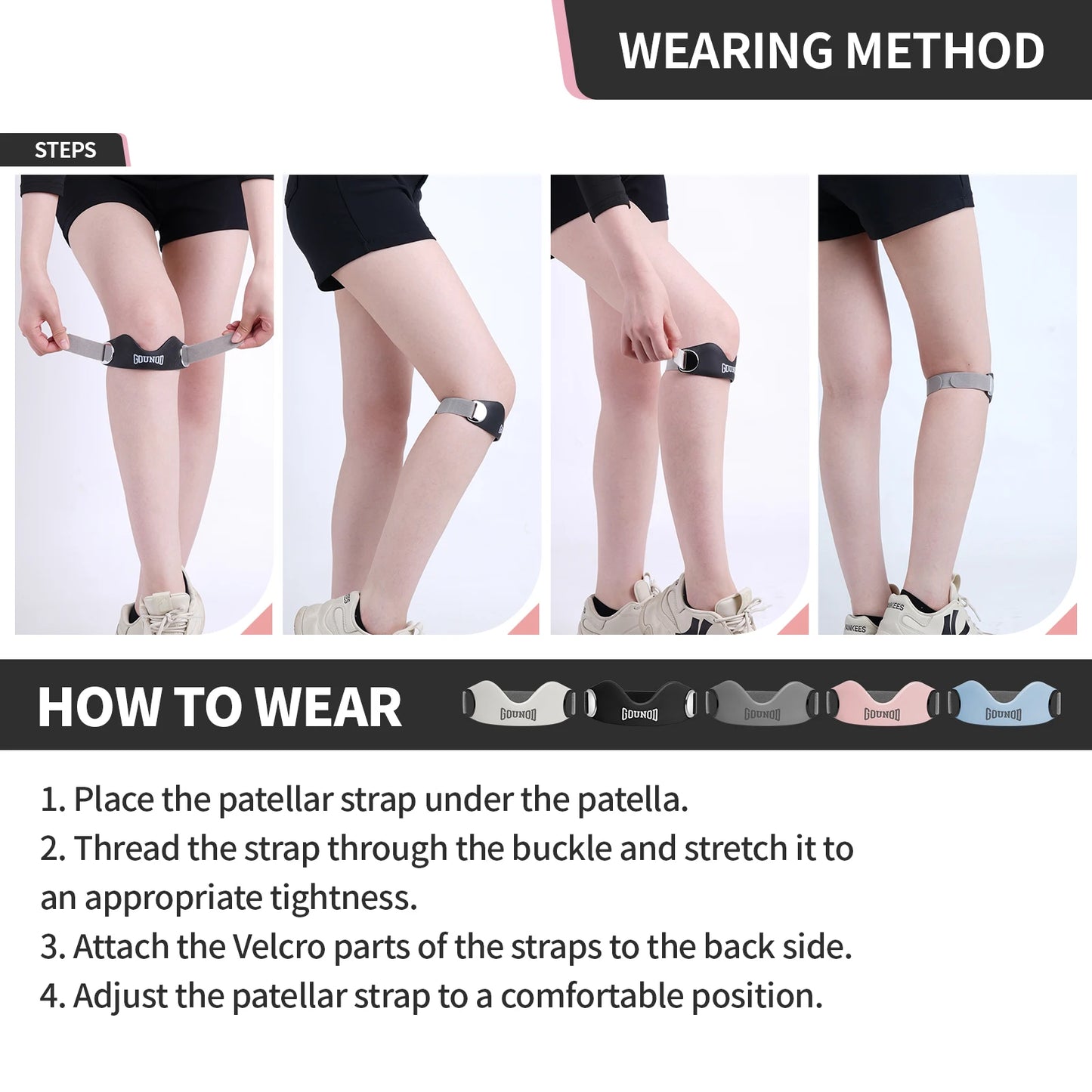 GOUNOD Silicone Patellar Tendon Support Strap
