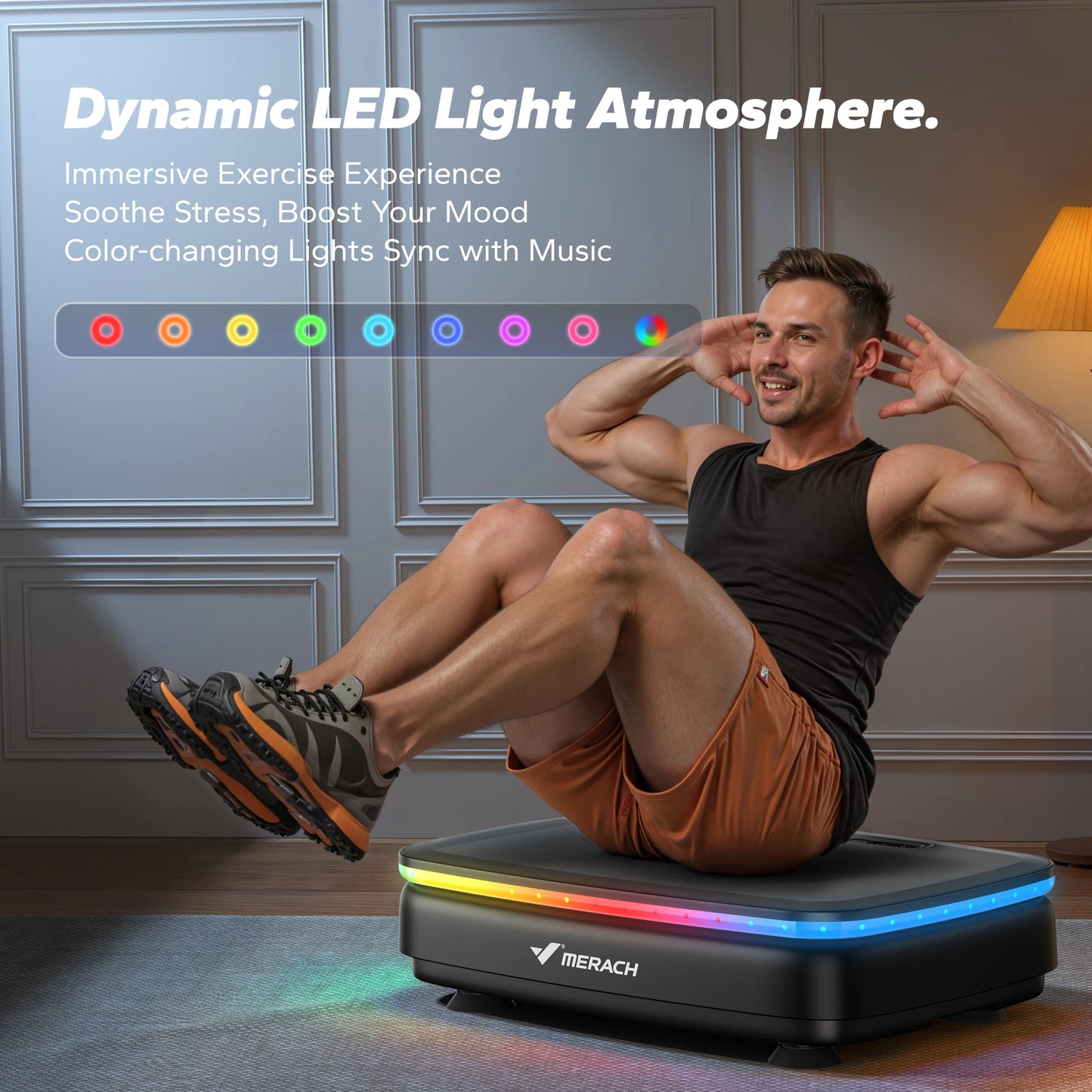 MERACH Vibration Plate Exercise Machine With Power Vibrate Platform