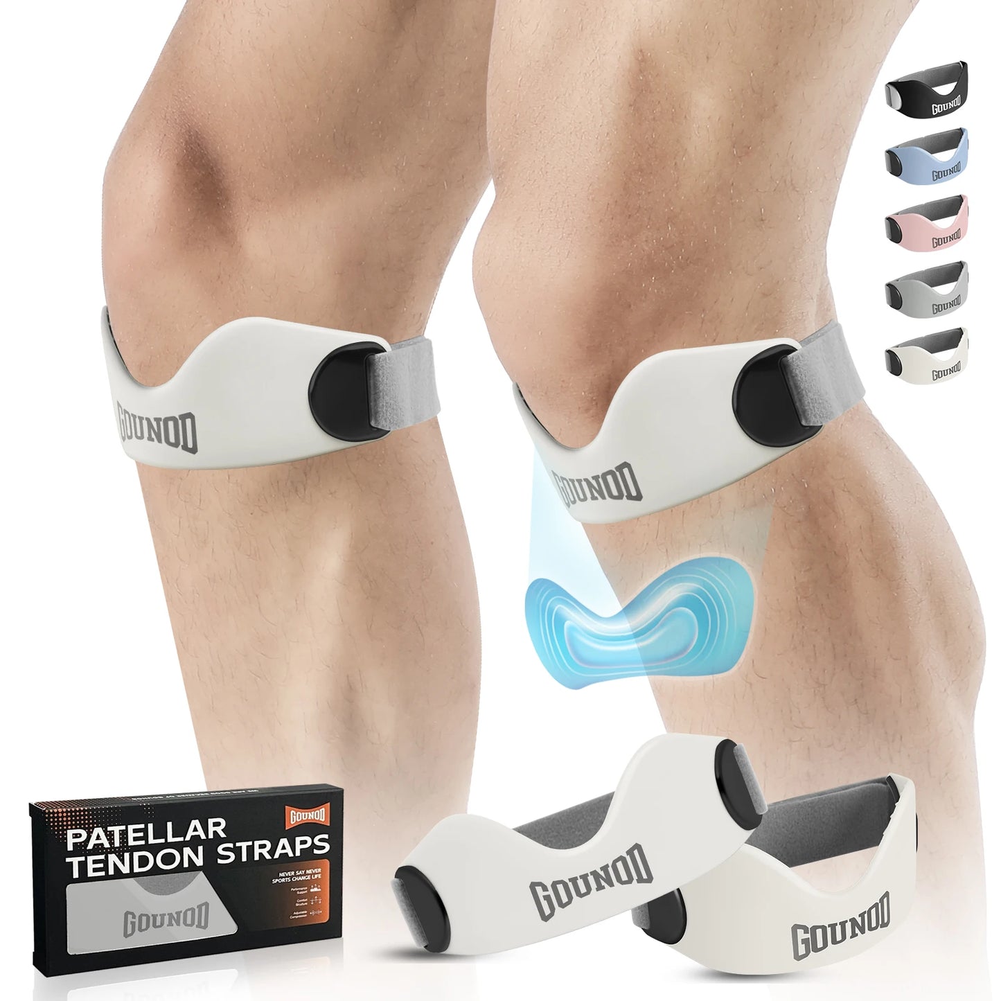GOUNOD Silicone Patellar Tendon Support Strap
