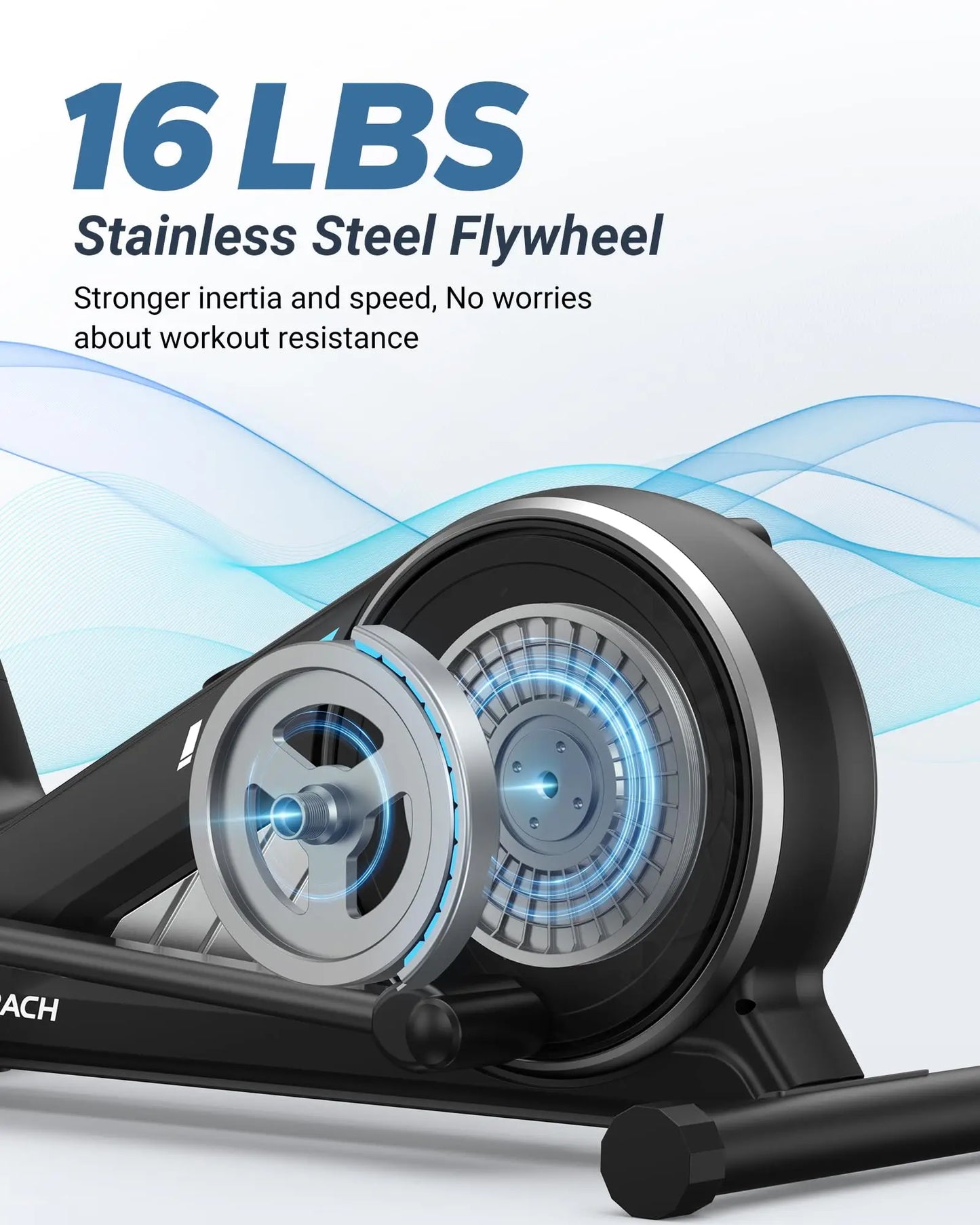 MERACH Elliptical Machine With Hyper Quiet Magnetic Drive And 16 Resistance Levels For Home Cardio