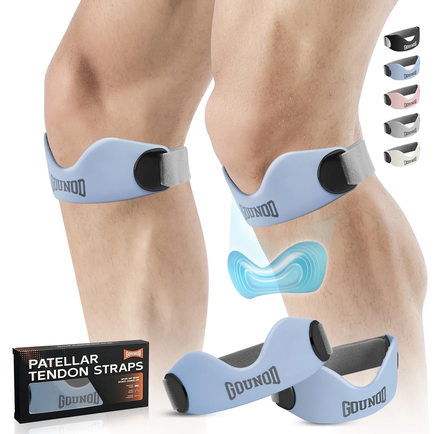GOUNOD Silicone Patellar Tendon Support Strap