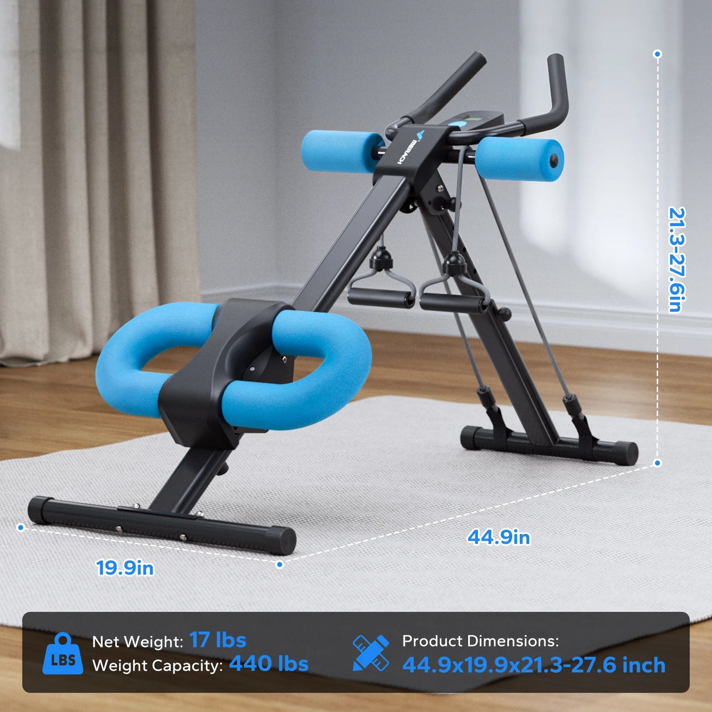 MERACH Ab Machine Adjustable Trainer For Core And Abs Home Gym Fitness Equipment