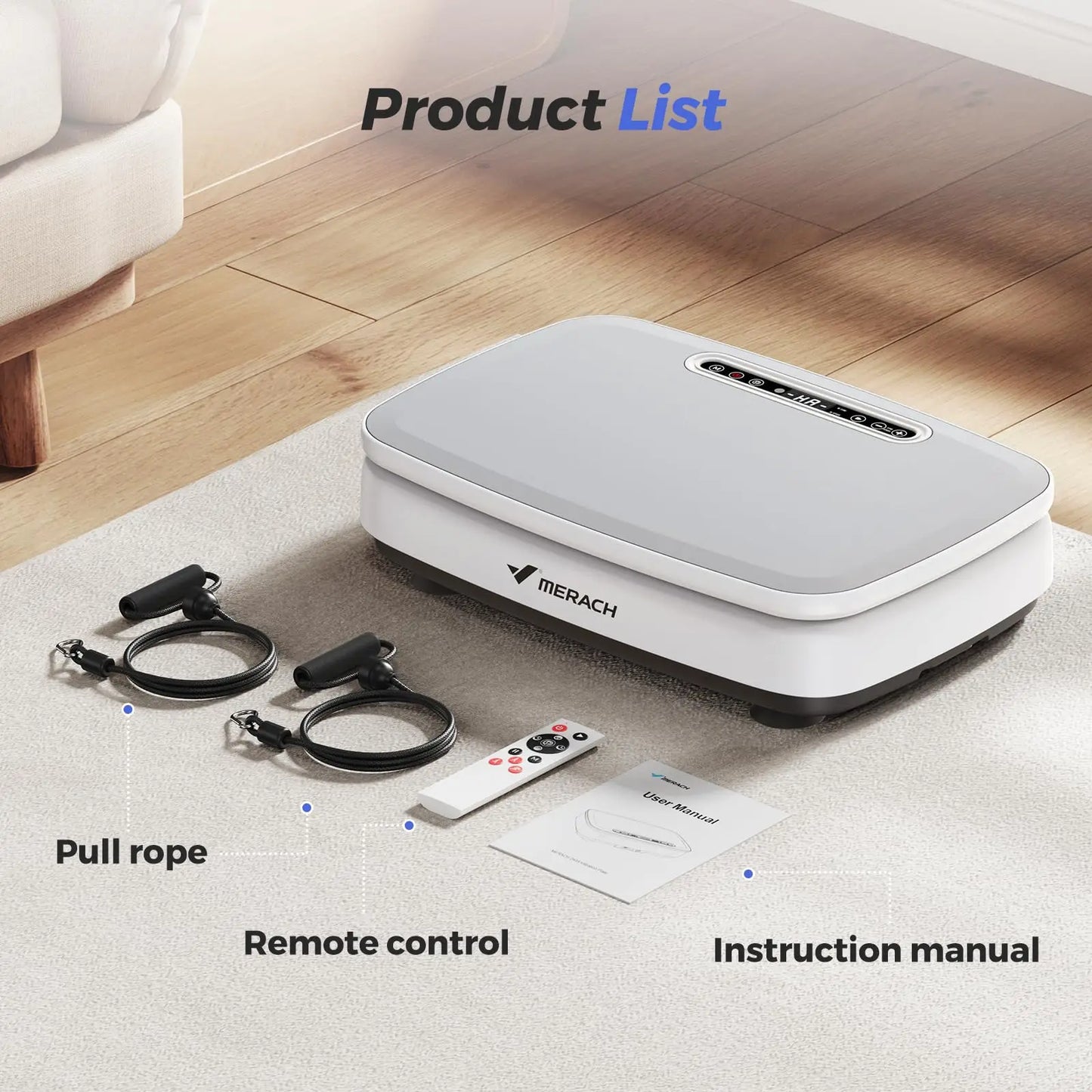 MERACH Vibration Plate Exercise Machine With Power Vibrate Platform