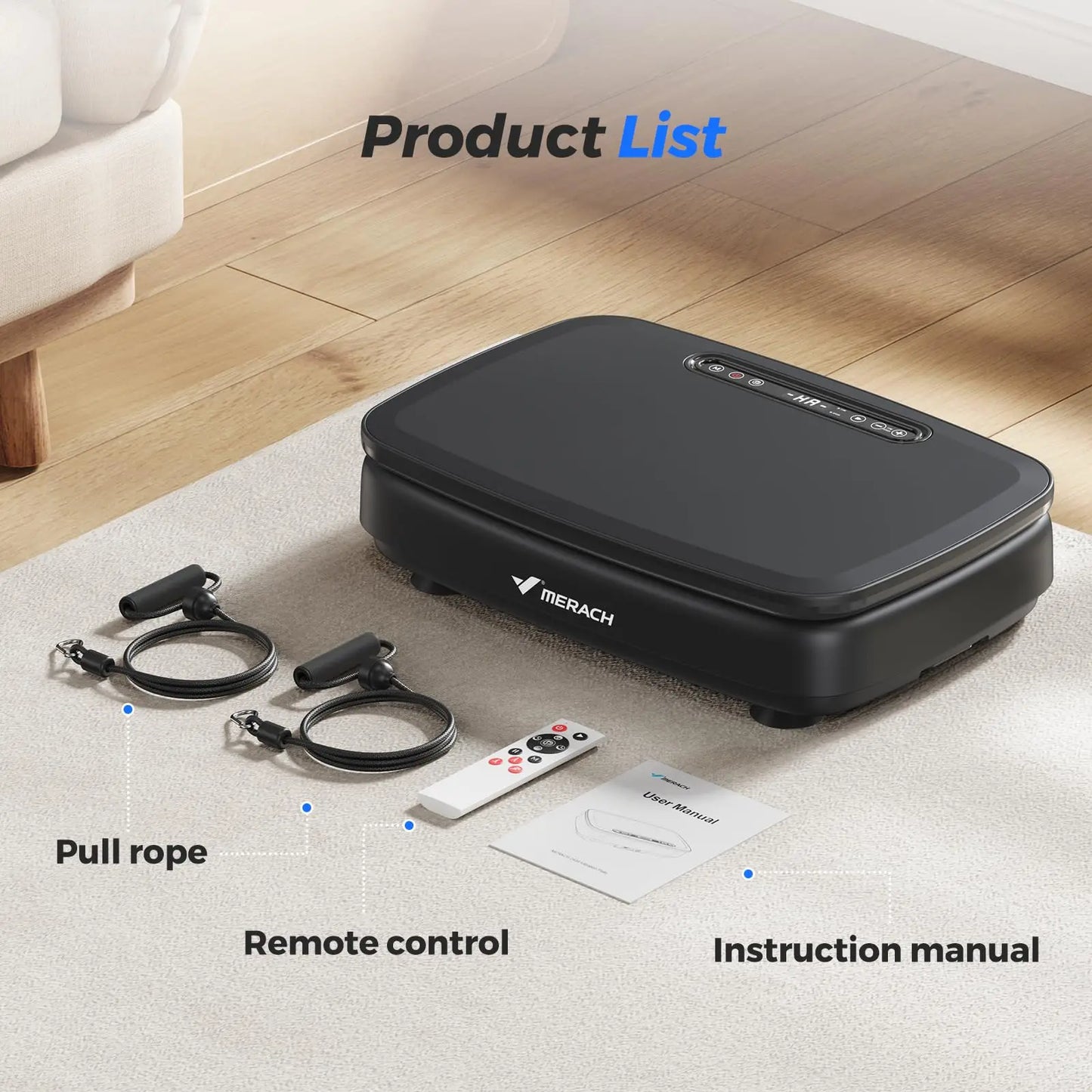 MERACH Vibration Plate Exercise Machine With Power Vibrate Platform