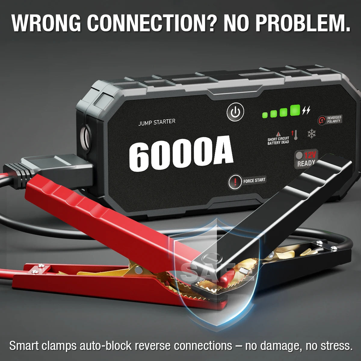 AdoreTrip 12V Jump Starter Power Bank 12000 To 18000mAh Car Battery Booster Emergency Start
