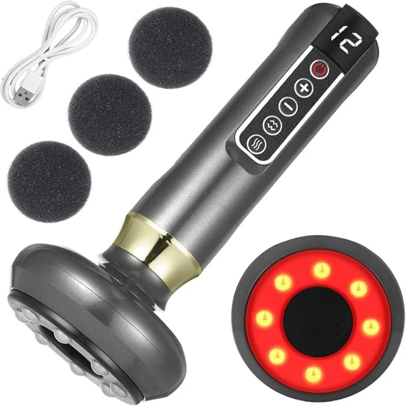 USB Powered Full Body Cupping Scraping and Massage Device for Home Spa Therapy and Daily Wellness Benefits
