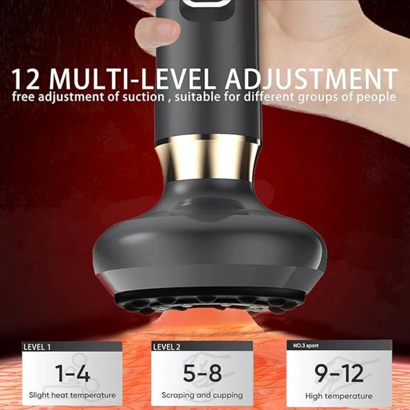 USB Powered Full Body Cupping Scraping and Massage Device for Home Spa Therapy and Daily Wellness Benefits