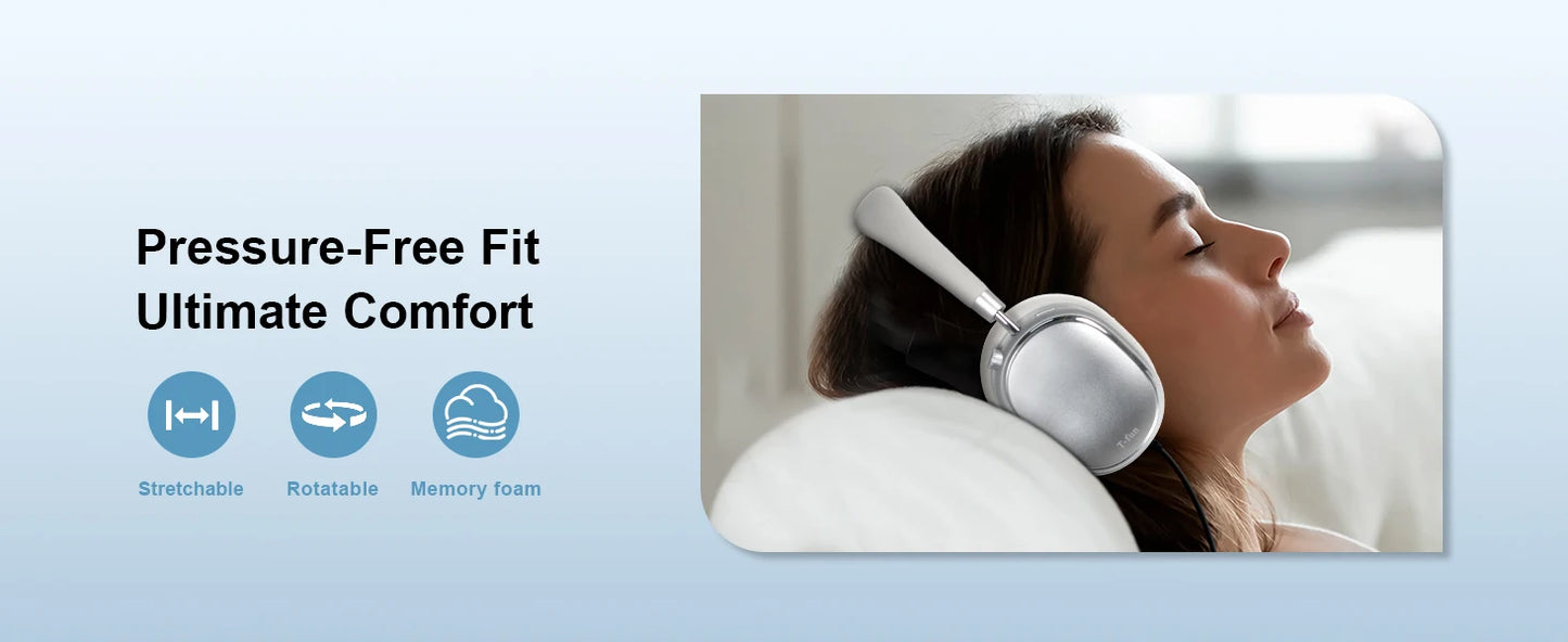 T-fun NC95 Bluetooth Hybrid ANC Headphones with Mic