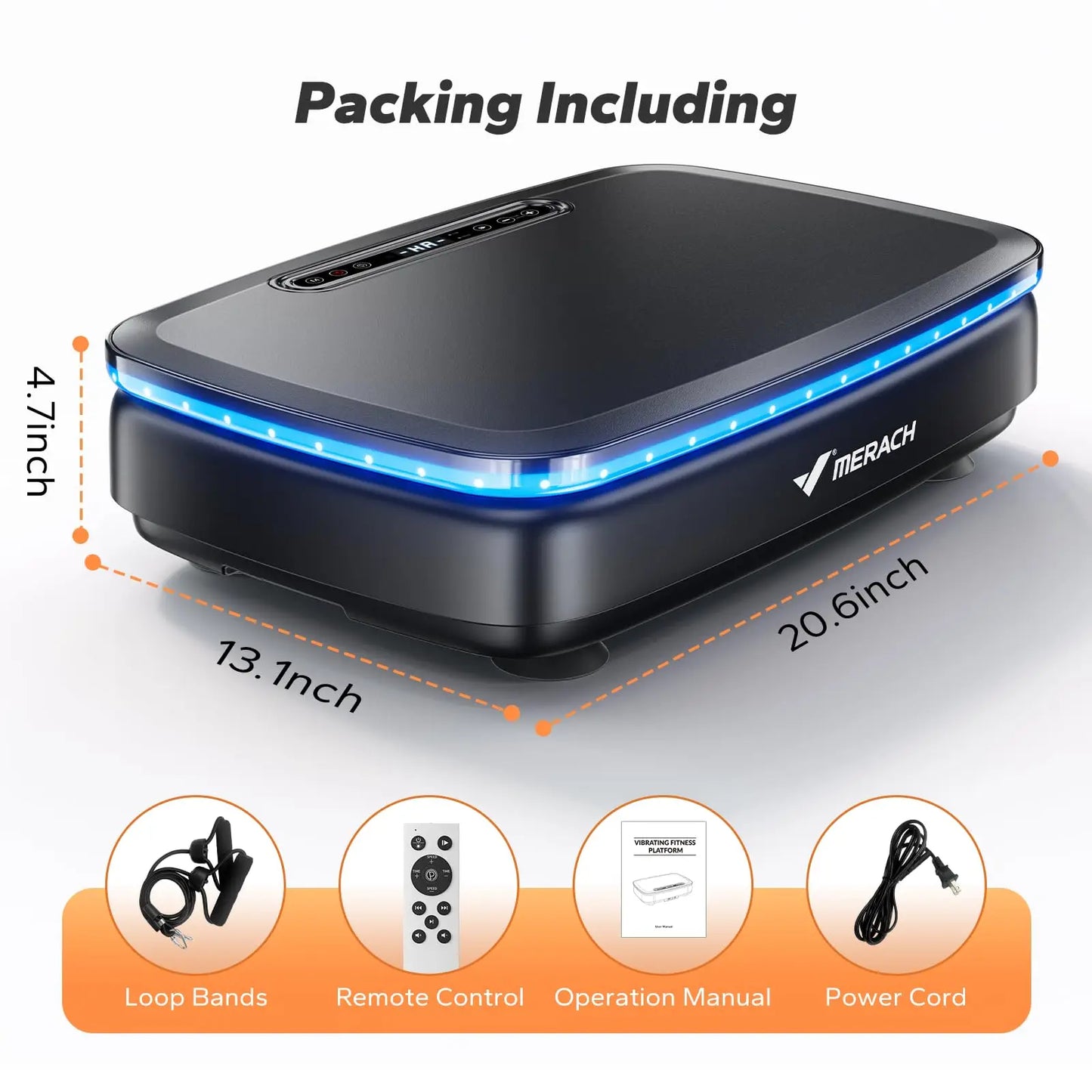 MERACH Vibration Plate Exercise Machine With Power Vibrate Platform
