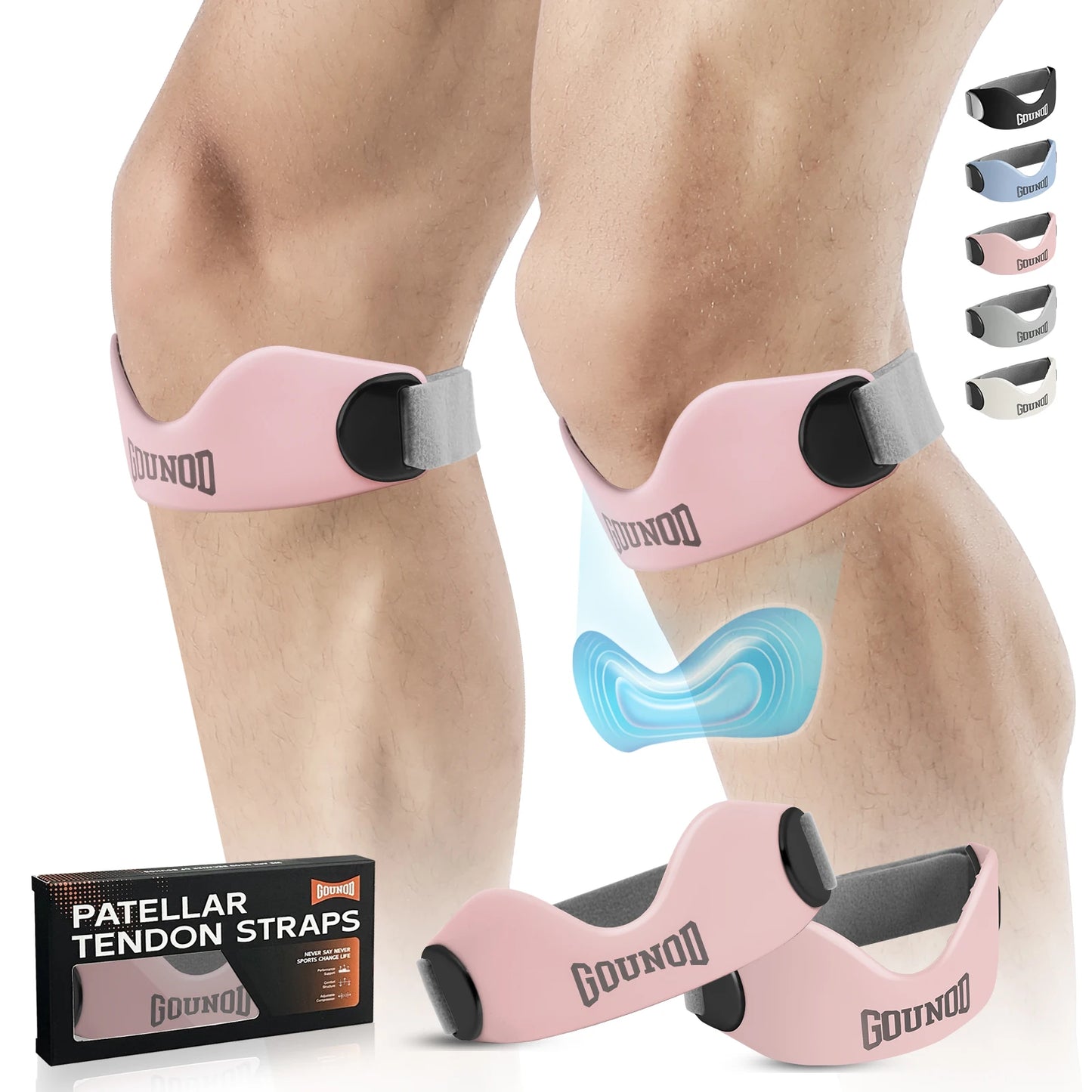 GOUNOD Silicone Patellar Tendon Support Strap