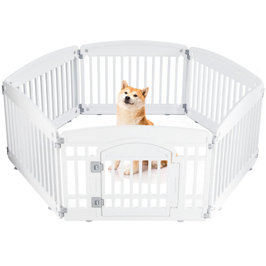 6-Panel Dog Playpen Foldable Indoor Outdoor Fence