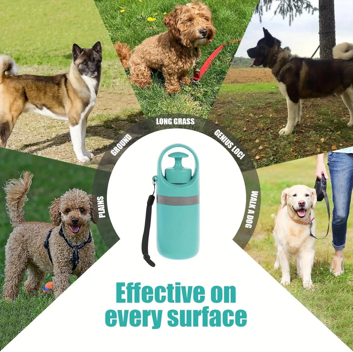 Portable No Touch Dog Pooper Scooper With Waste Bag Holder