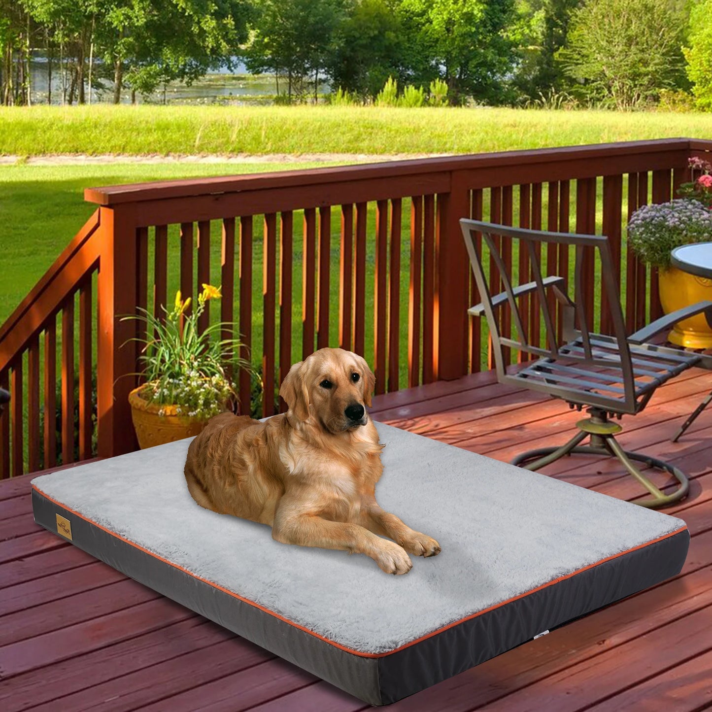 BINGOPAW Orthopedic Dog Bed With Memory Foam Waterproof Cover