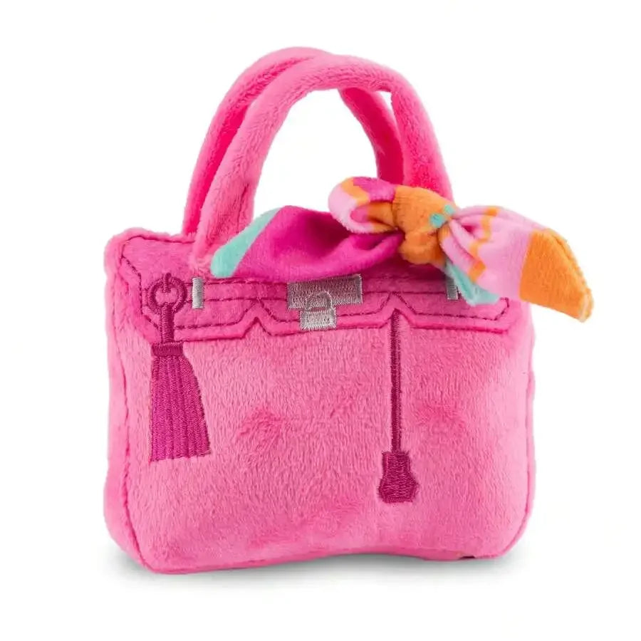 Plush Handbag Dog Toy With Squeaker For Interactive Pet Enrichment