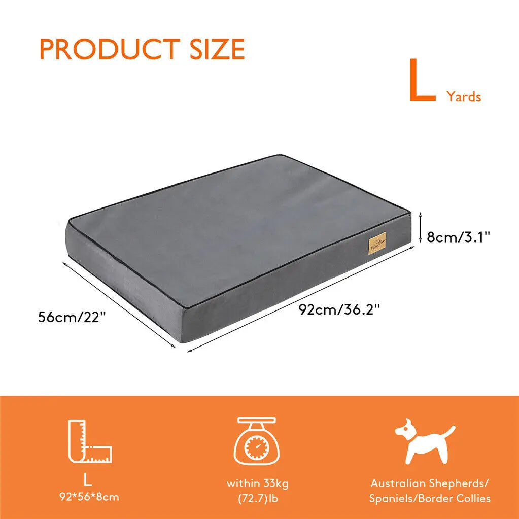 Orthopedic Memory Foam Dog Bed Waterproof Washable Cover
