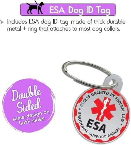 YTYIN Emotional Support Dog Vest With ID Tag And ADA Cards Included Durable Harness For Service Dogs