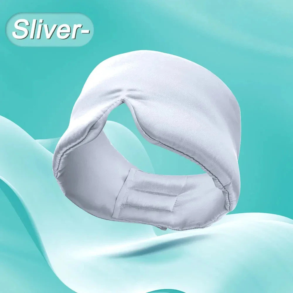 Mulberry Silk Sleep Mask With Adjustable Headband For Light Blocking