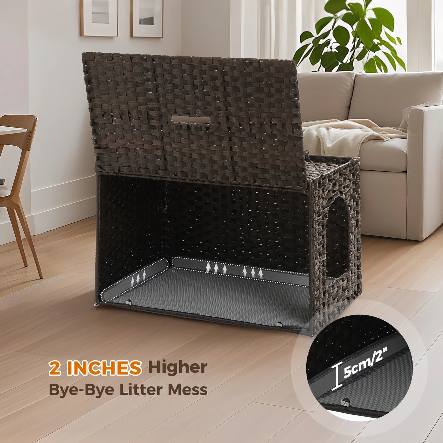 PAWZ Road Rattan Cat Litter Box Enclosure