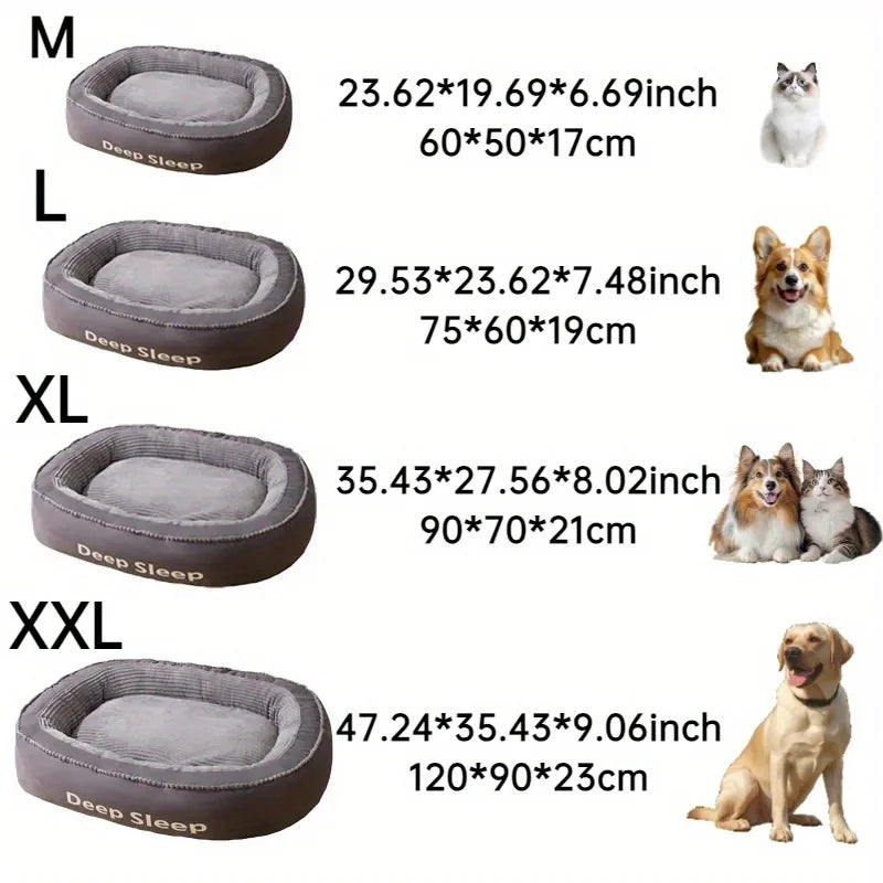 Donut Shaped Dog Cat Pet Bed Soft Washable Cushion