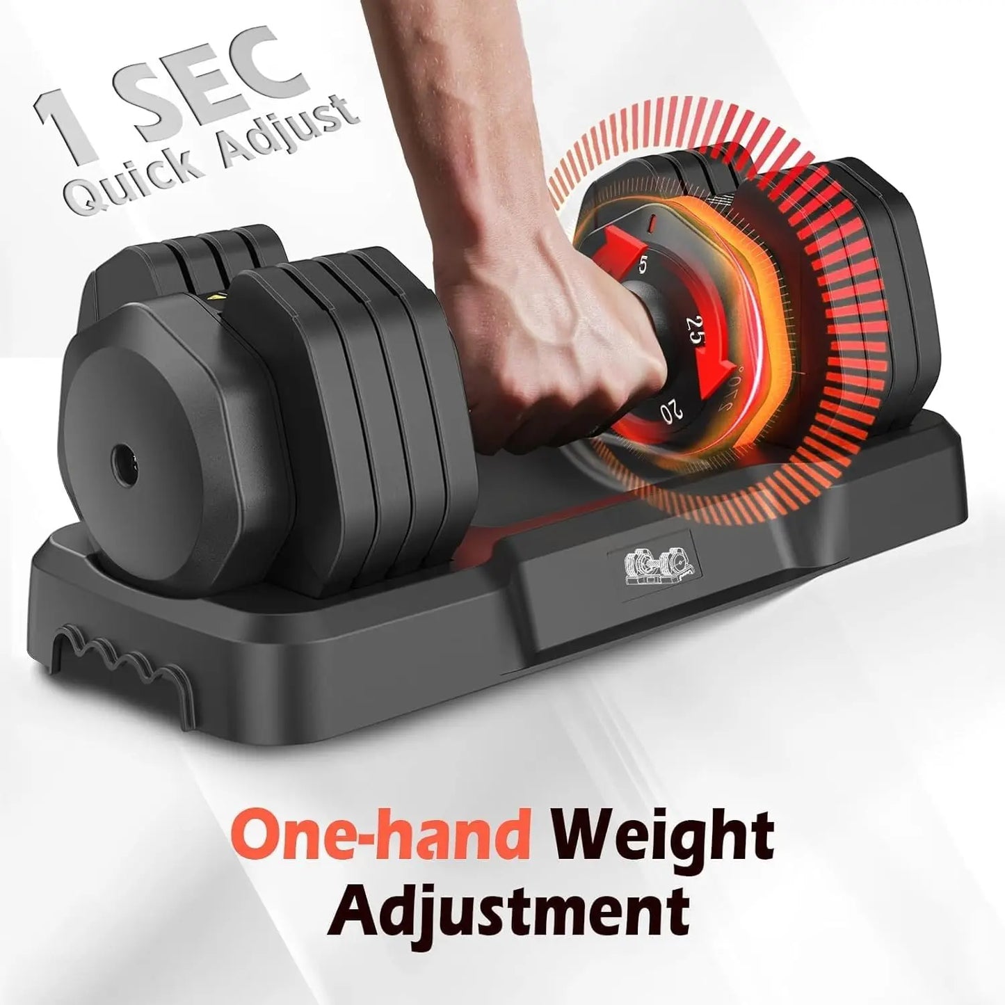 FEIERDUN Adjustable Dumbbells Set With Anti Slip Handles