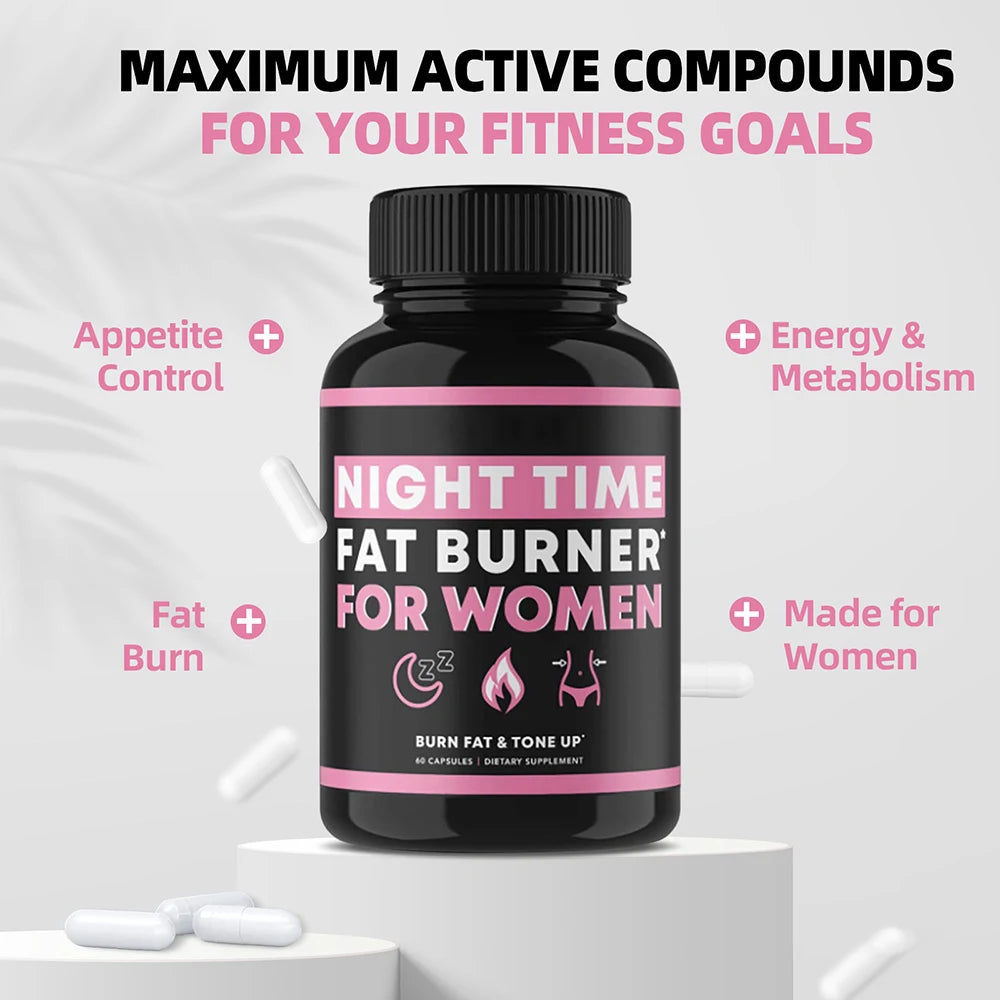 LISM Night Time Fat Burner For Women Pills For Belly Fat, Metabolism And Appetite Control