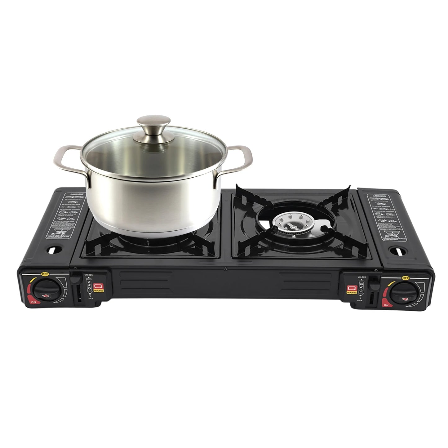 Portable 2 Burner Camping Stove With Storage Case Outdoor
