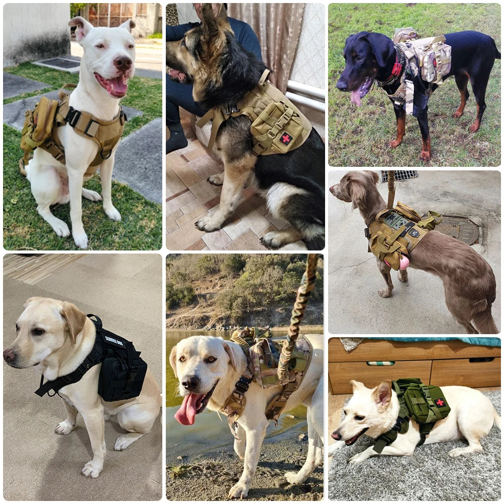 PETRAVEL Tactical Dog Harness Vest for Medium to Large Dogs
