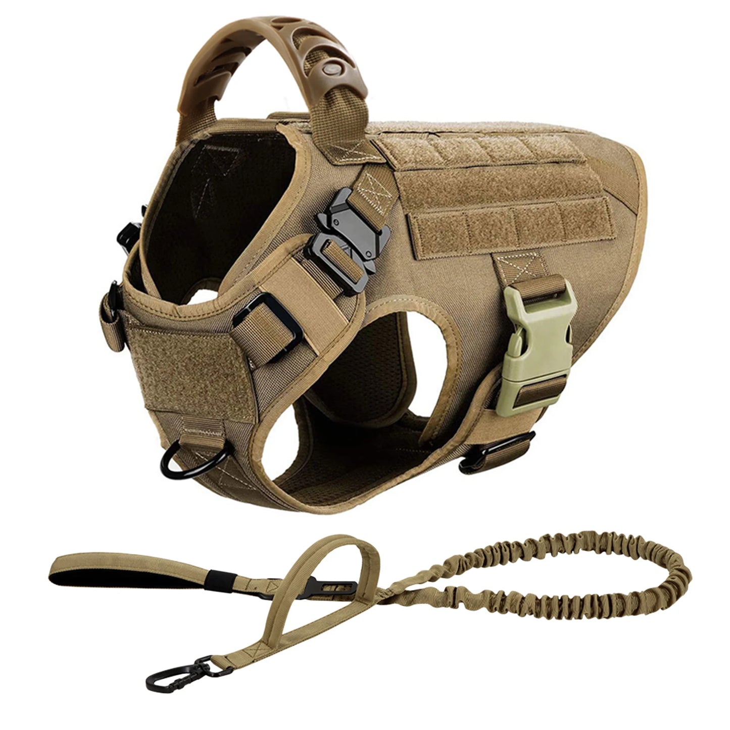 PETRAVEL Tactical Dog Harness Leash Set for Working Dogs
