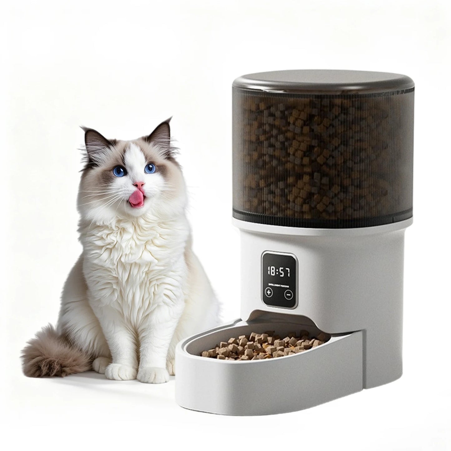 HiMISS Automatic Cat Feeder With Timer Up To Six Meals Daily Programmable Portion Control