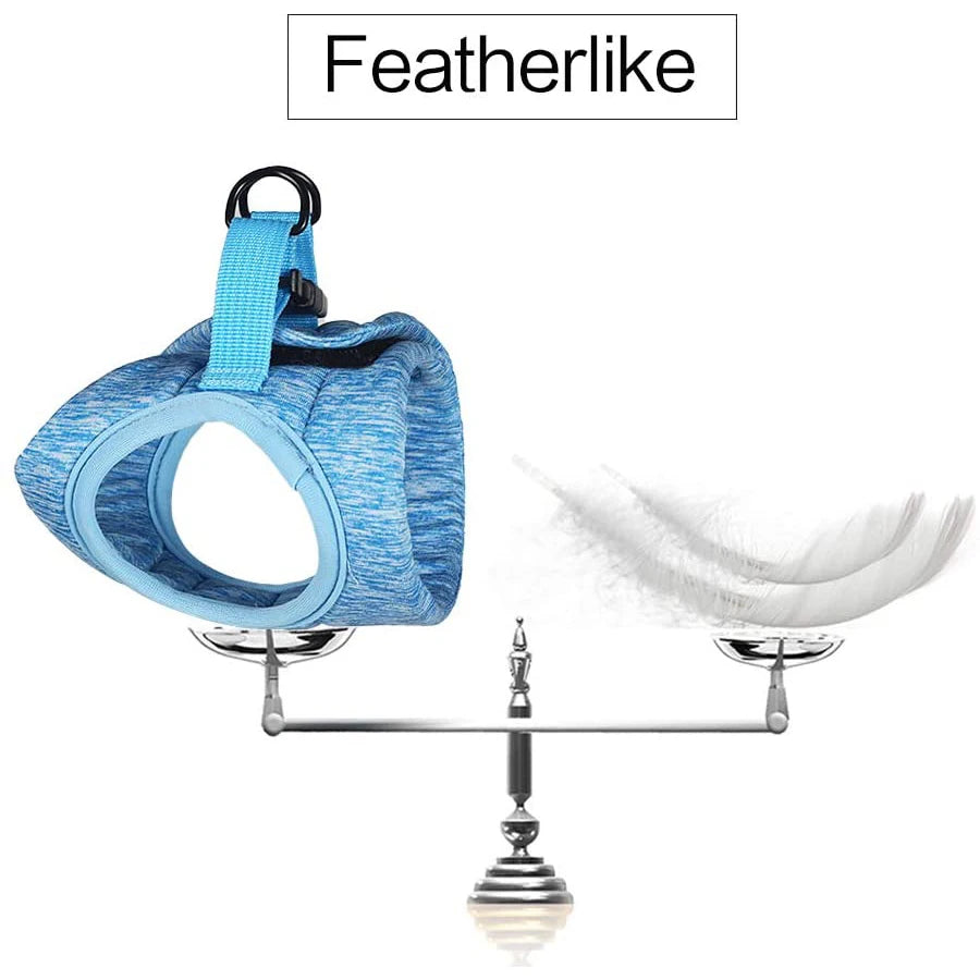 Adjustable Anti Escape Cat Harness Kitten Vest Breathable Lightweight Padded Quick Release Reflective Walking