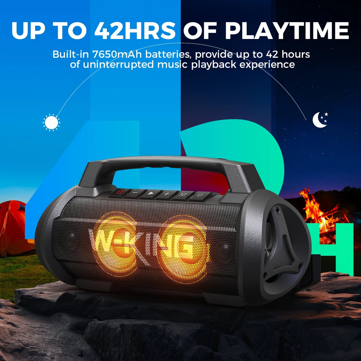 W-KING 70W Bluetooth Portable Speaker with Subwoofer