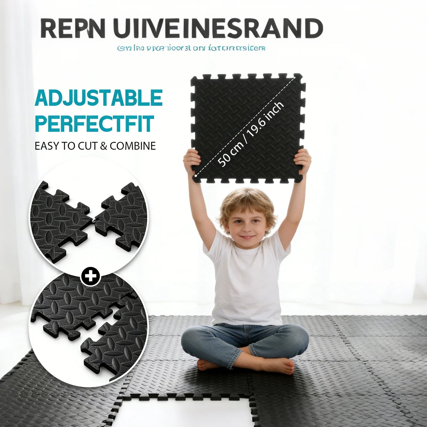 Puzzle Exercise Mat EVA Interlocking Foam Floor Tiles