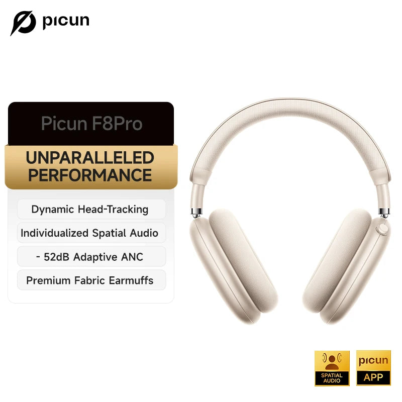 Picun F8 Pro ANC Wireless Headphones With Spatial Audio