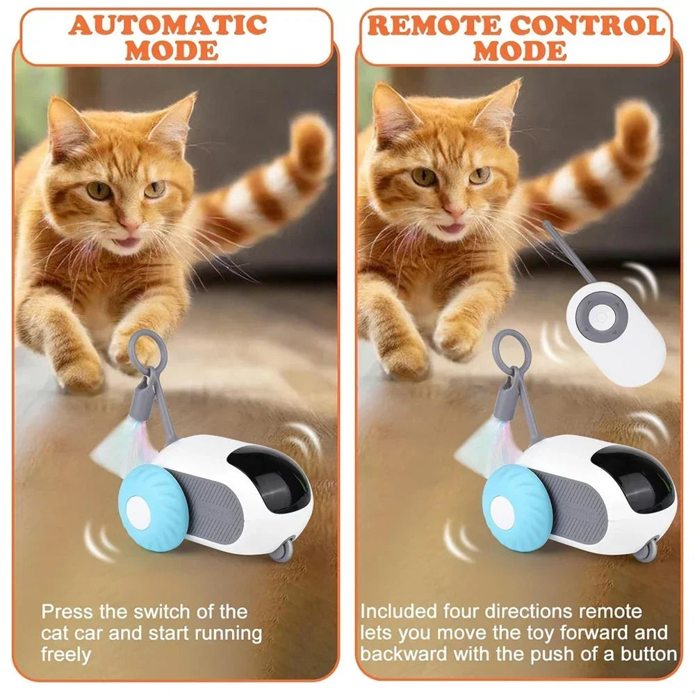 Automatic Rolling Remote Control Cat Toy Car For Pets