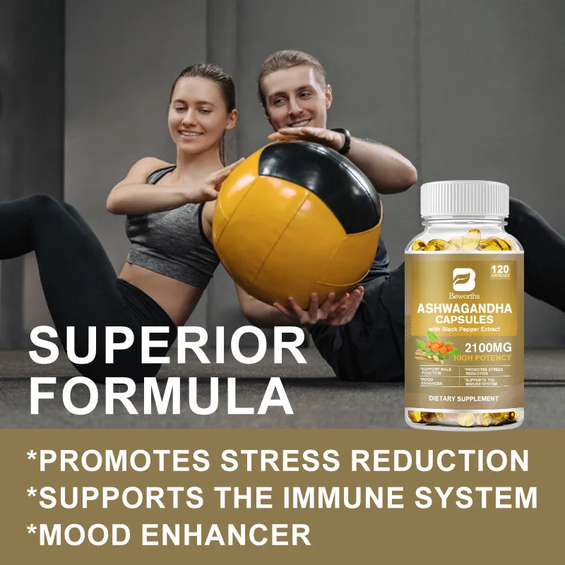 Beworths Ashwagandha Root Extract Capsules For Sleep Support And Mood Health Wellness