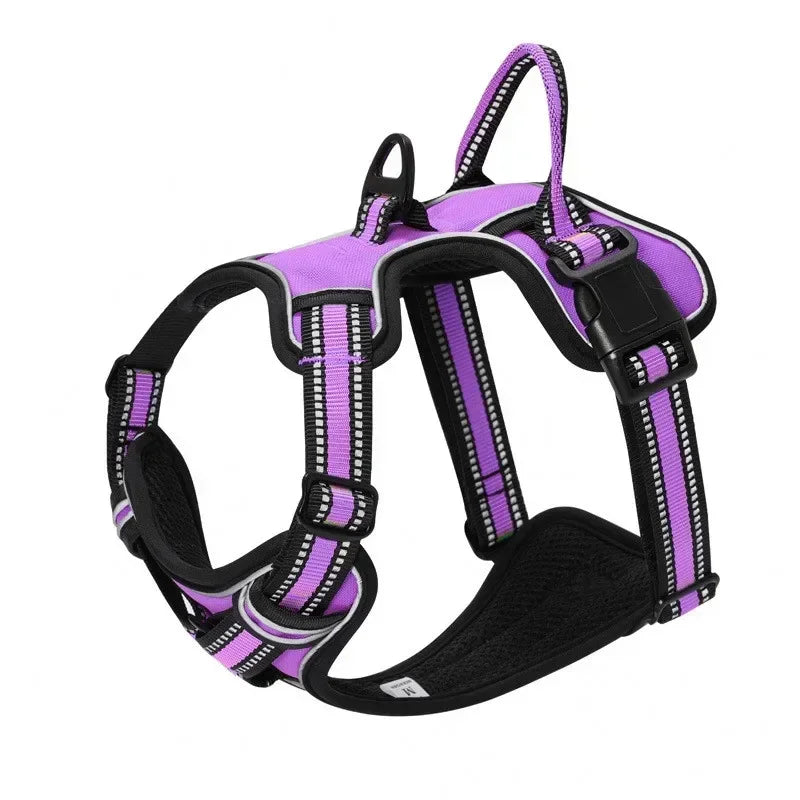 Adjustable Reflective Nylon Dog Harness No Pull Vest