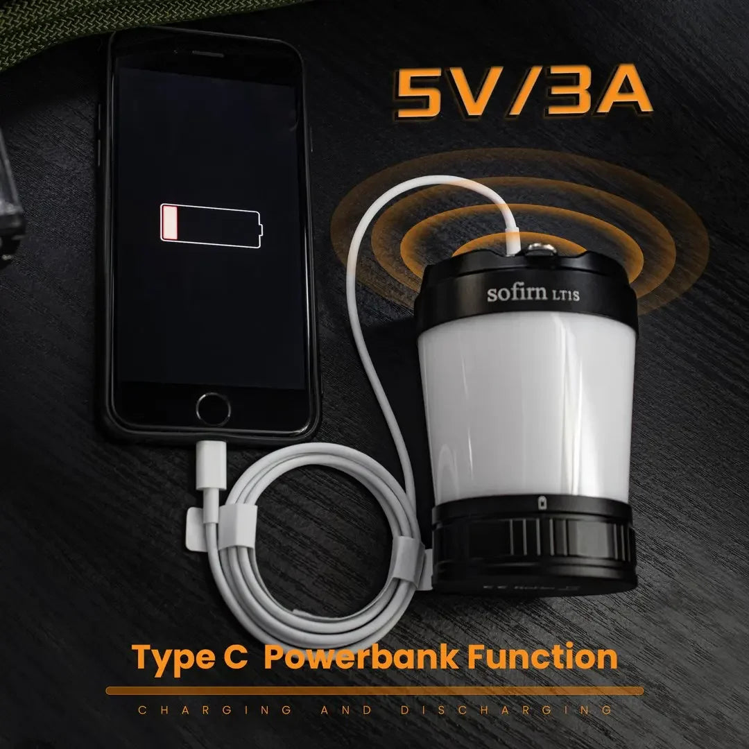 Sofirn LT1S Rechargeable Camping Light With USB C Outdoor Lantern